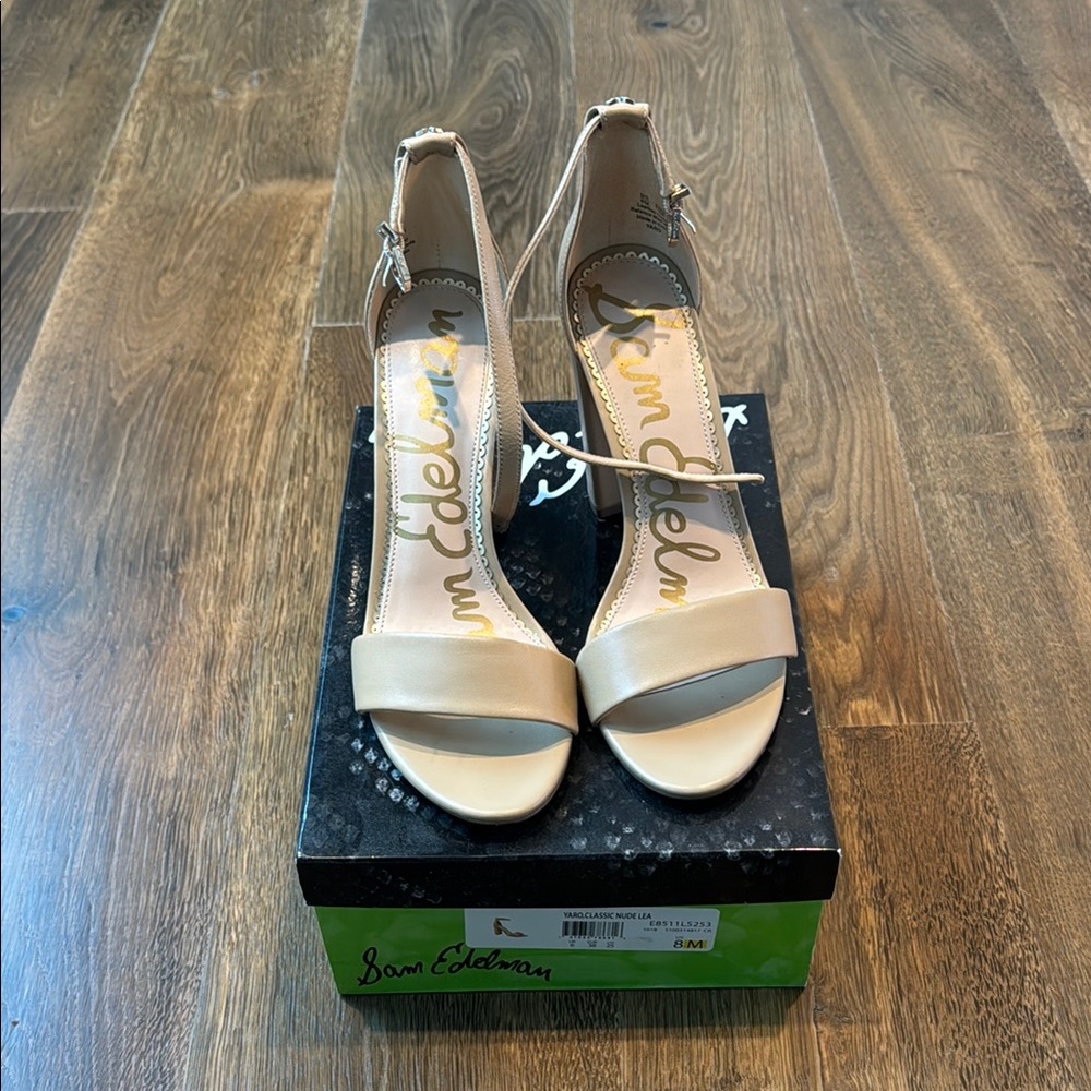Sam Edelman Yaro Heels in Classic Nude